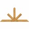Ekena Millwork Saratoga Rough Sawn Timber Gable Bracket, Western Red Cedar, 84"W x 42"H x 2"D x 6"F, 12/12 Pitch GBW084X42X0206SAR00RWR - alternate 1